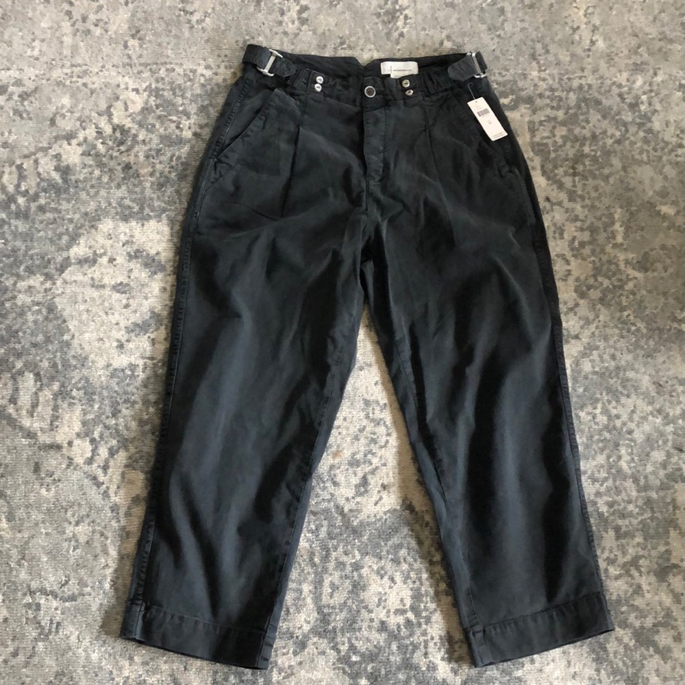 Anthropologie dark grey wide leg pants size 28